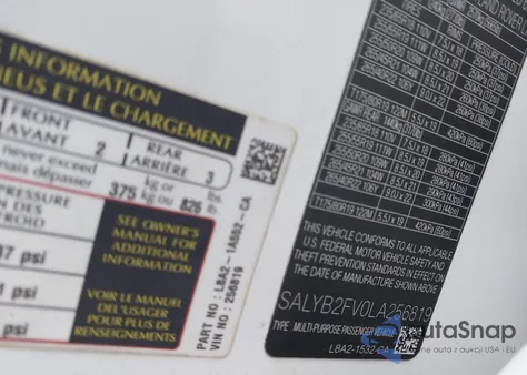 2020 Land Rover Range Rover Velar P340 S z USA, uszkodzony, nr VIN SALYB2FV0LA256819